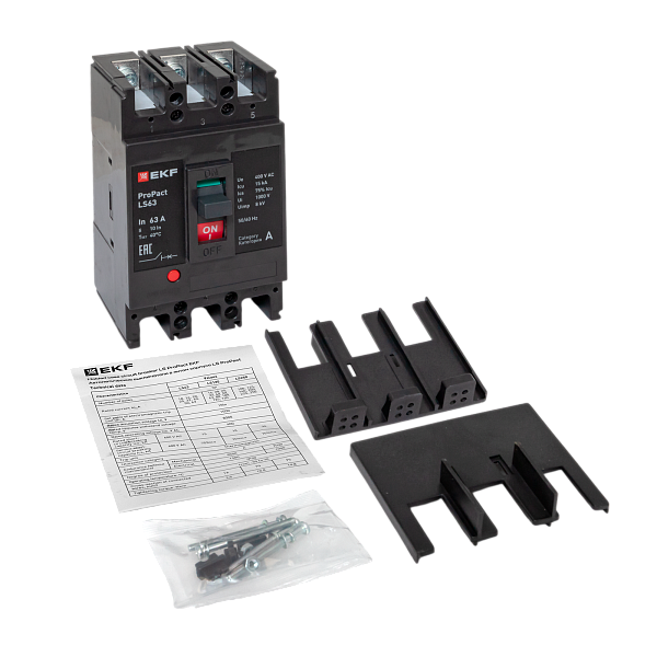 Выключатель автоматический в литом корпусе ProPact LS63 63А 3P 15кА EKF