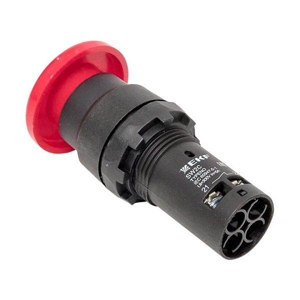 Кнопка SW2C-11MZ поворотная красная NO+NC Грибок EKF PROxima