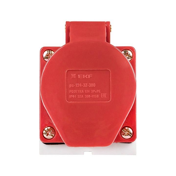 Розетка стационарная наружная 124 3Р+РЕ 32А 380В IP44 EKF